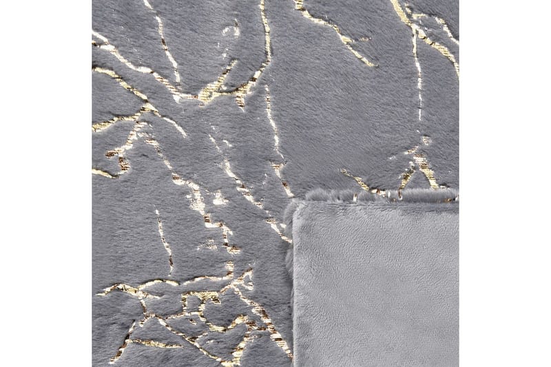 Pledd Godavari Grå/gull, 150x200 cm - Grå/gull, 150x200 cm - Tekstiler - Pute & pledd - Tepper & pledd