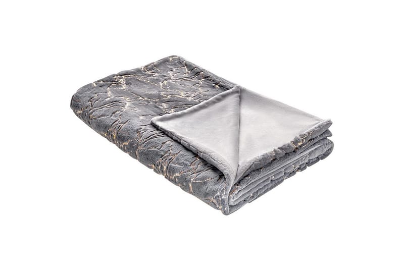 Pledd Godavari Grå/gull, 150x200 cm - Grå/gull, 150x200 cm - Tekstiler - Pute & pledd - Tepper & pledd