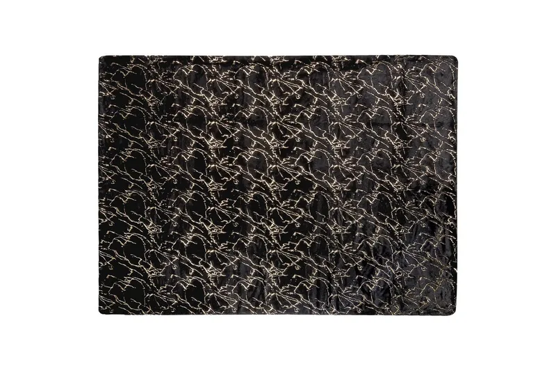 Pledd Godavari Svart/gull, 130x180 cm - Svart/gull, 130x180 cm - Tekstiler - Pute & pledd - Tepper & pledd