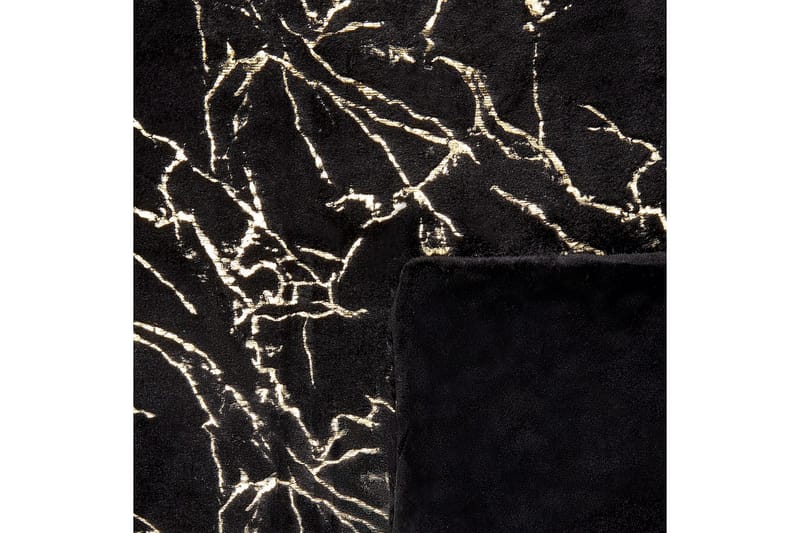 Pledd Godavari Svart/gull, 130x180 cm - Svart/gull, 130x180 cm - Tekstiler - Pute & pledd - Tepper & pledd