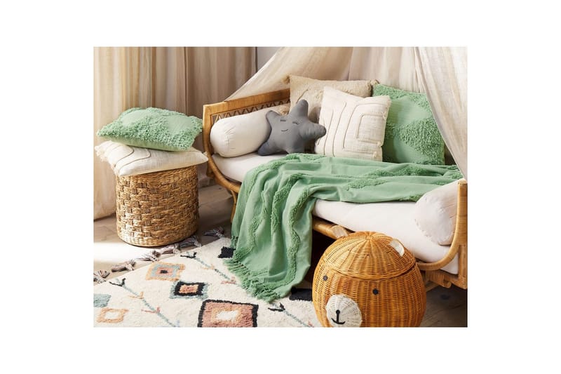 Pledd Khari Grønn - Grønn - Tekstiler - Pute & pledd - Tepper & pledd