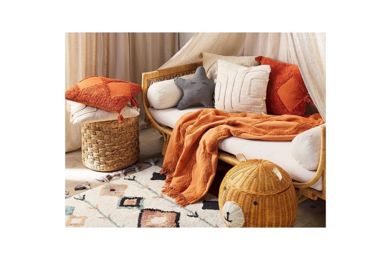 Pledd Khari Oransje - Oransje - Tekstiler - Pute & pledd - Tepper & pledd