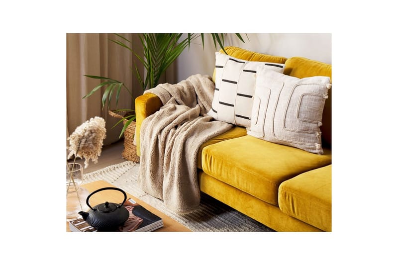 Pledd Mirge Beige - Beige - Tekstiler - Pute & pledd - Tepper & pledd