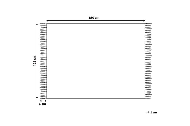 Pledd Mityal Beige/grå - Beige/grå - Tekstiler - Pute & pledd - Tepper & pledd