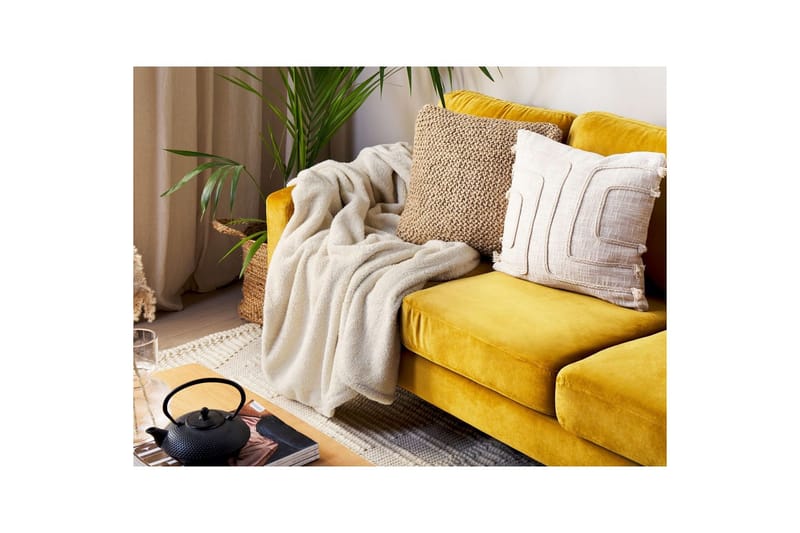 Pledd Namdu Lys beige - Lys beige - Tekstiler - Pute & pledd - Tepper & pledd