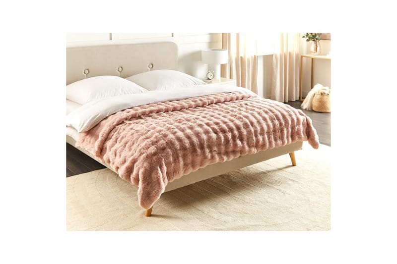 Pledd Salka Rosa, 200x220 cm - Rosa, 200x220 cm - Tekstiler - Pute & pledd - Tepper & pledd