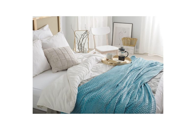 Pledd Samur Blå, 150x200 cm - Blå, 150x200 cm - Tekstiler - Pute & pledd - Tepper & pledd