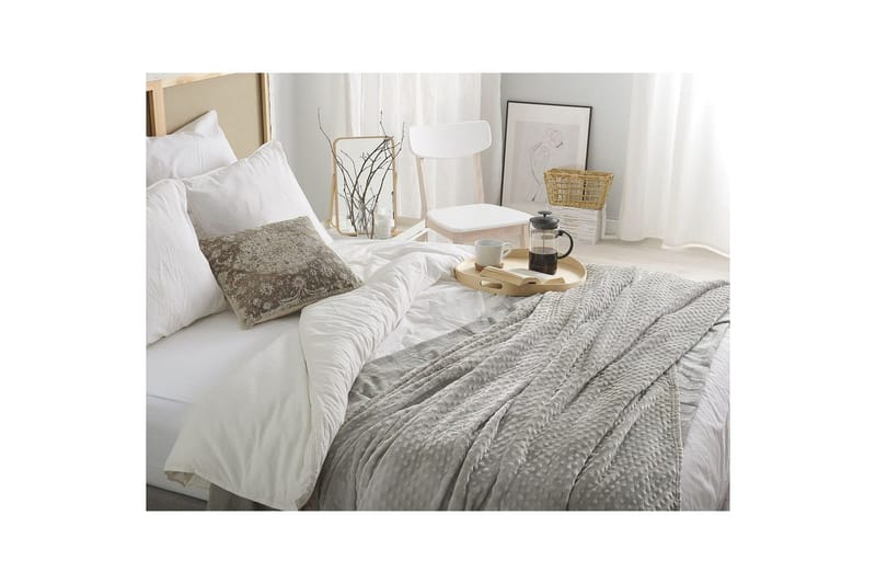 Pledd Samur Grå, 200x220 cm - Grå, 200x220 cm - Tekstiler - Pute & pledd - Tepper & pledd