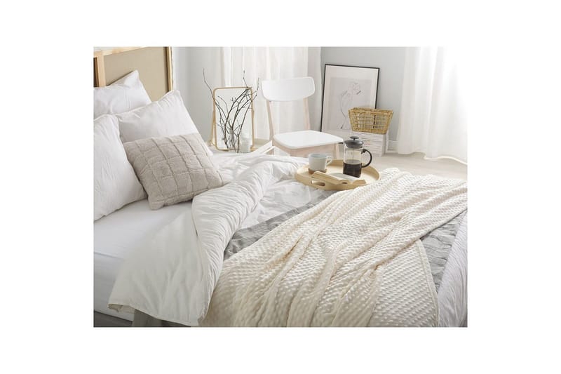 Pledd Samur Hvit, 150x200 cm - Hvit, 150x200 cm - Tekstiler - Pute & pledd - Tepper & pledd