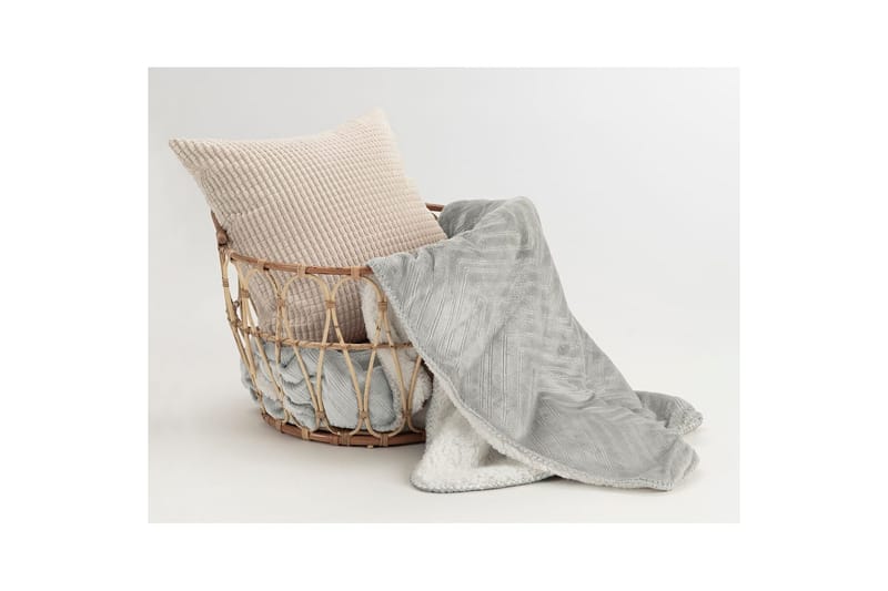 Pledd Sherpa 130 x 170 cm - Grå - Tekstiler - Pute & pledd - Tepper & pledd
