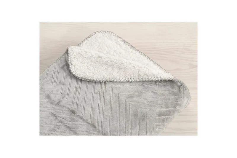 Pledd Sherpa 130 x 170 cm - Grå - Tekstiler - Pute & pledd - Tepper & pledd