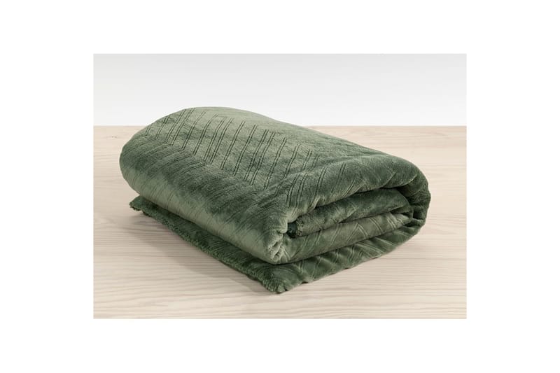 Pledd Sherpa 130 x 170 cm Grønn - Grønn - Tekstiler - Pute & pledd - Tepper & pledd