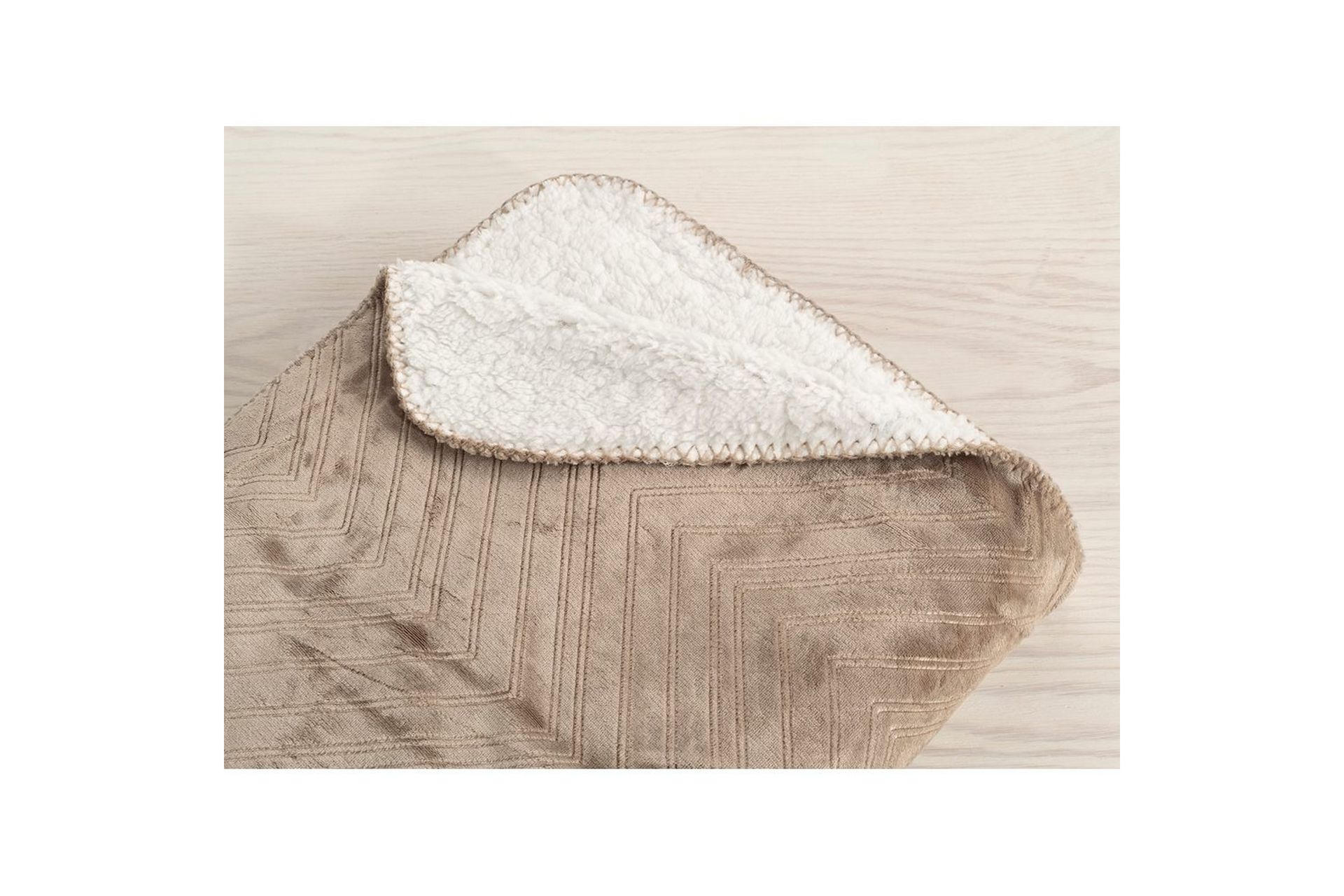 Pledd Sherpa 130 x 170 cm Lin - Lin - Tekstiler - Pute & pledd - Tepper & pledd