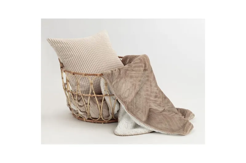 Pledd Sherpa 130 x 170 cm - Lin - Tekstiler - Pute & pledd - Tepper & pledd