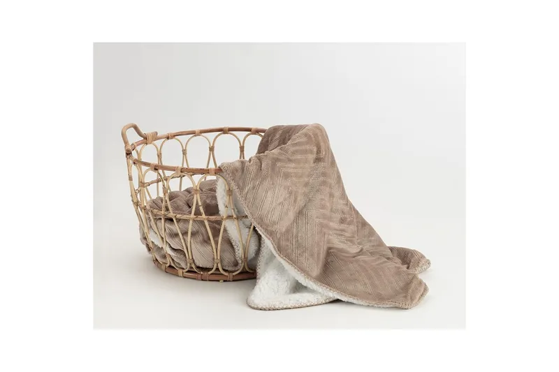 Pledd Sherpa 130 x 170 cm - Lin - Tekstiler - Pute & pledd - Tepper & pledd