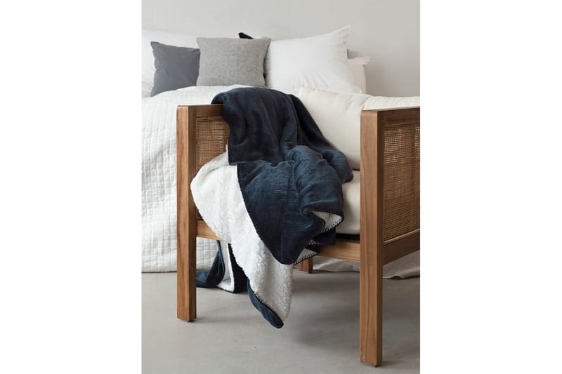 Pledd Sherpa 130 x 170 cm - Marineblå - Tekstiler - Pute & pledd - Tepper & pledd