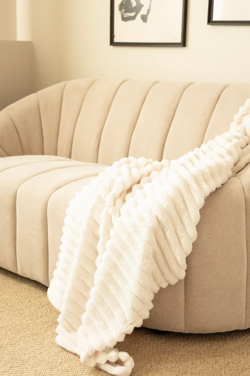 Pledd Stripe 130x170 cm - Crème - Tekstiler - Pute & pledd - Tepper & pledd