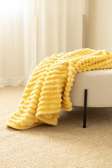 Pledd Stripe 130x170 cm - Gul - Tekstiler - Pute & pledd - Tepper & pledd