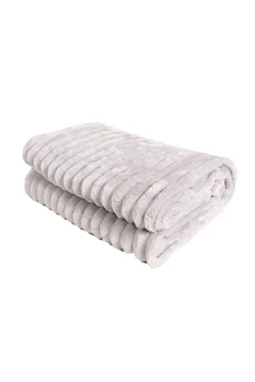 Pledd Stripe 130x170 cm - Sølv - Tekstiler - Pute & pledd - Tepper & pledd