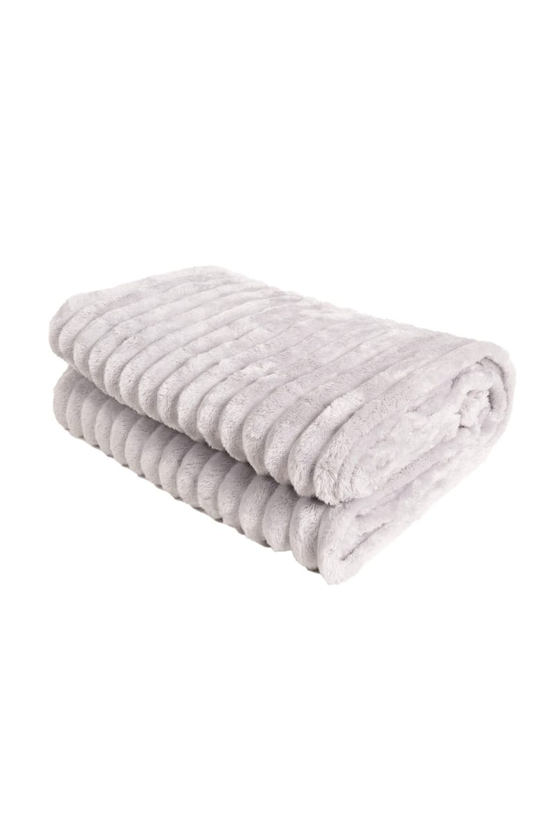 Pledd Stripe 130x170 cm - Sølv - Tekstiler - Pute & pledd - Tepper & pledd