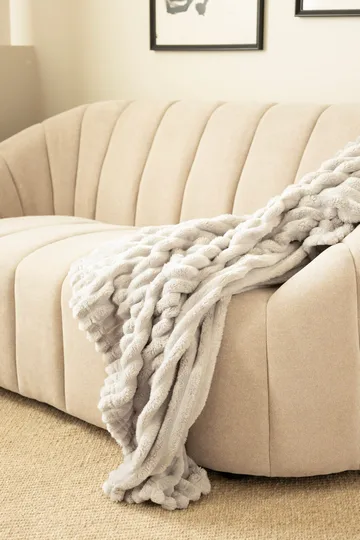Pledd Stripe 130x170 cm - Sølv - Tekstiler - Pute & pledd - Tepper & pledd