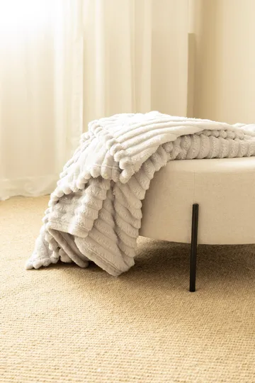 Pledd Stripe 130x170 cm - Sølv - Tekstiler - Pute & pledd - Tepper & pledd