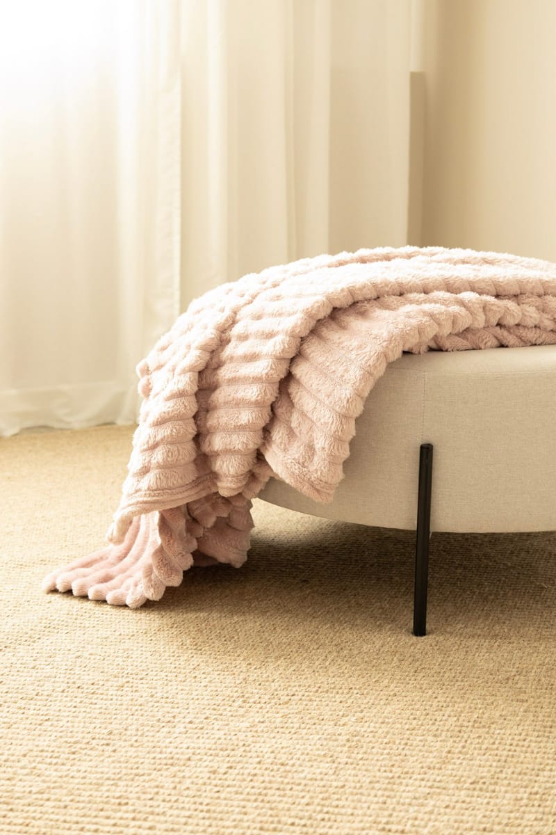 Pledd Stripe 130x170 cm - Støvrosa - Tekstiler - Pute & pledd - Tepper & pledd
