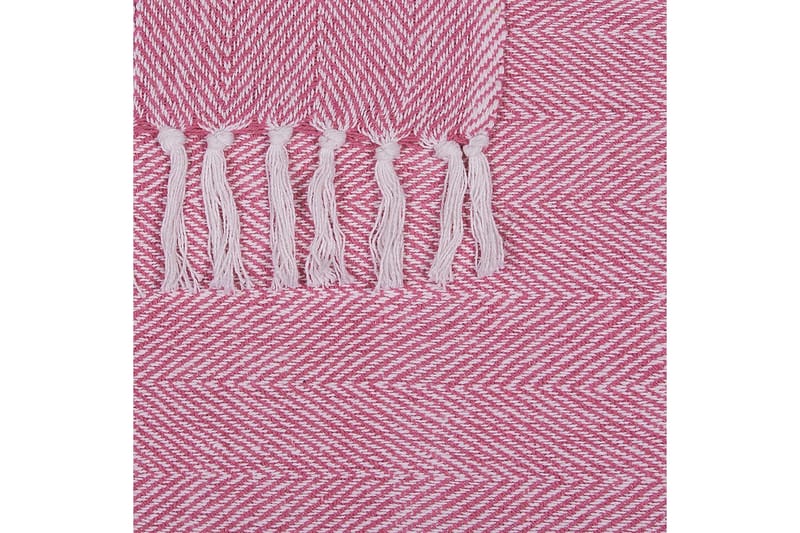 Pledd Tangier Rosa/Hvit - Rosa/Hvit - Tekstiler - Pute & pledd - Tepper & pledd