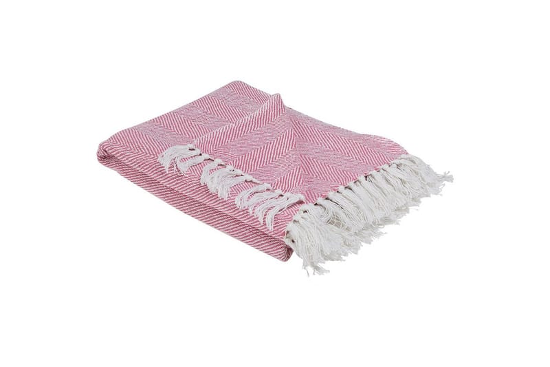 Pledd Tangier Rosa/Hvit - Rosa/Hvit - Tekstiler - Pute & pledd - Tepper & pledd