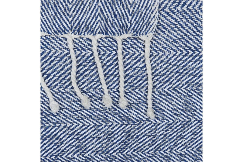 Pledd Tilmi Blå/Hvit - Blå/Hvit - Tekstiler - Pute & pledd - Tepper & pledd