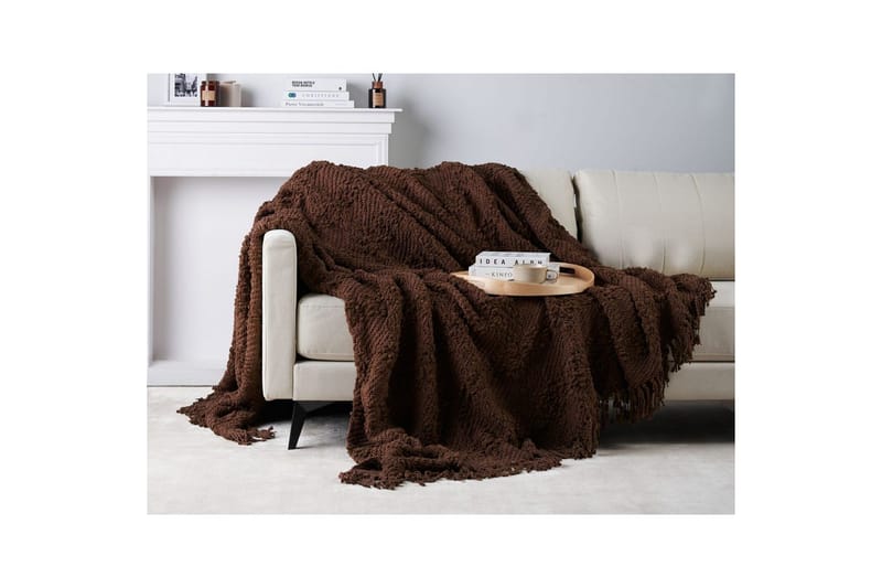 Pledd Vella Brun, 220x240 cm - Brun, 220x240 cm - Tekstiler - Pute & pledd - Tepper & pledd