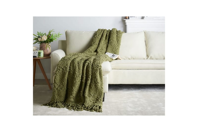 Pledd Vella Grønn, 200x220 cm - Grønn, 200x220 cm - Tekstiler - Pute & pledd - Tepper & pledd