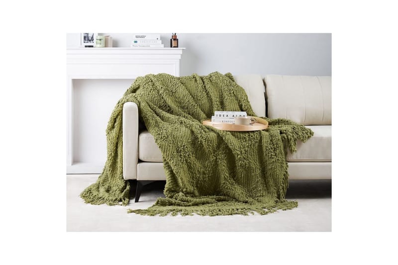 Pledd Vella Grønn, 220x240 cm - Grønn, 220x240 cm - Tekstiler - Pute & pledd - Tepper & pledd