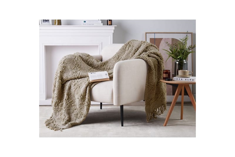 Pledd Vella Taupe, 150x200 cm - Taupe, 150x200 cm - Tekstiler - Pute & pledd - Tepper & pledd