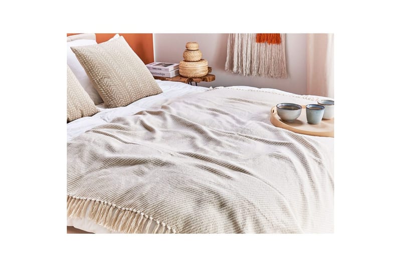 Pledd Yarsa Beige - Beige - Tekstiler - Pute & pledd - Tepper & pledd