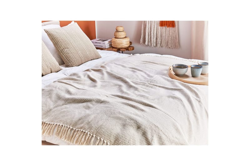 Pledd Yarsa Beige - Beige - Tekstiler - Pute & pledd - Tepper & pledd