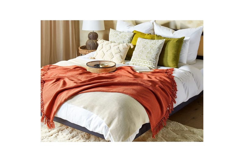 Pledd Yarsa Rød - Rød - Tekstiler - Pute & pledd - Tepper & pledd