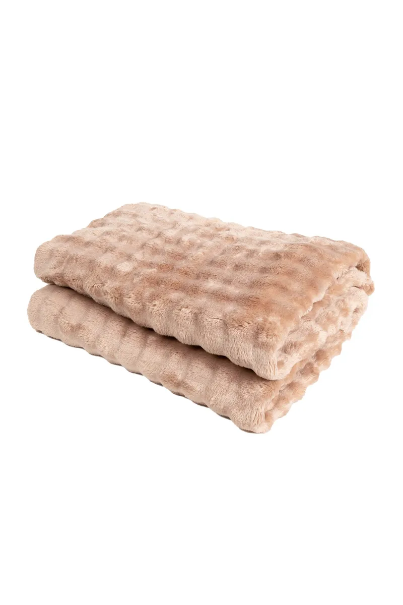 Pledd Pom Pom 130x170 cm - Karamell - Tekstiler - Pute & pledd - Tepper & pledd