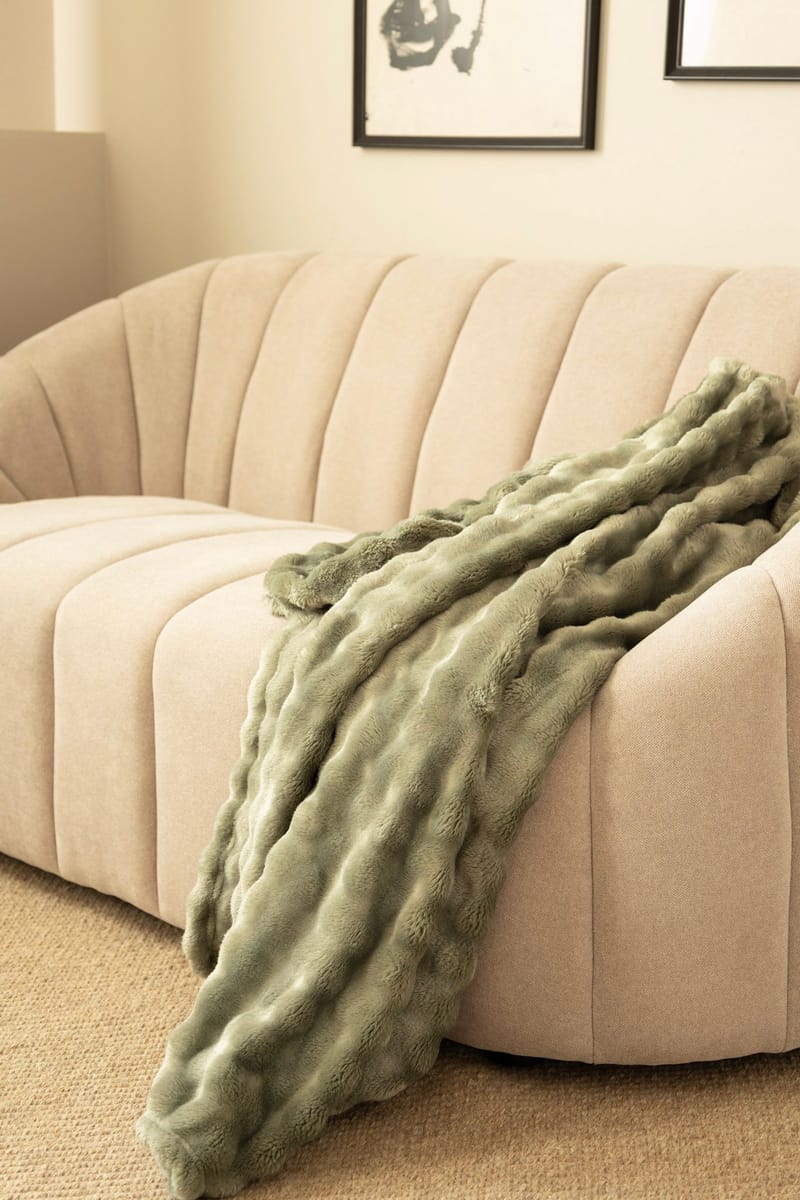 Pledd Pom Pom 130x170 cm - Grønn - Tekstiler - Pute & pledd - Tepper & pledd