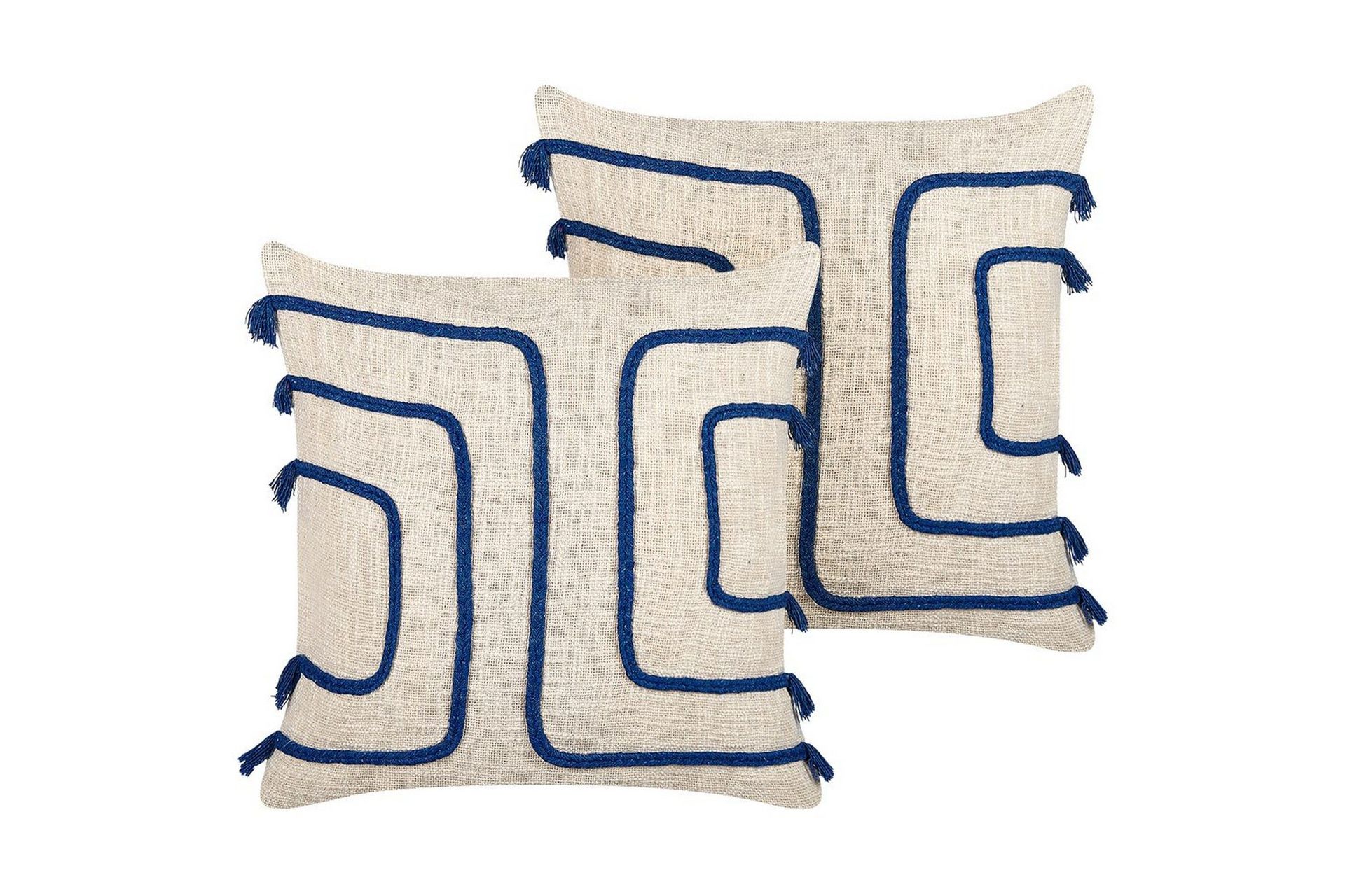 Prydnadskuddar Beige, Blå -
