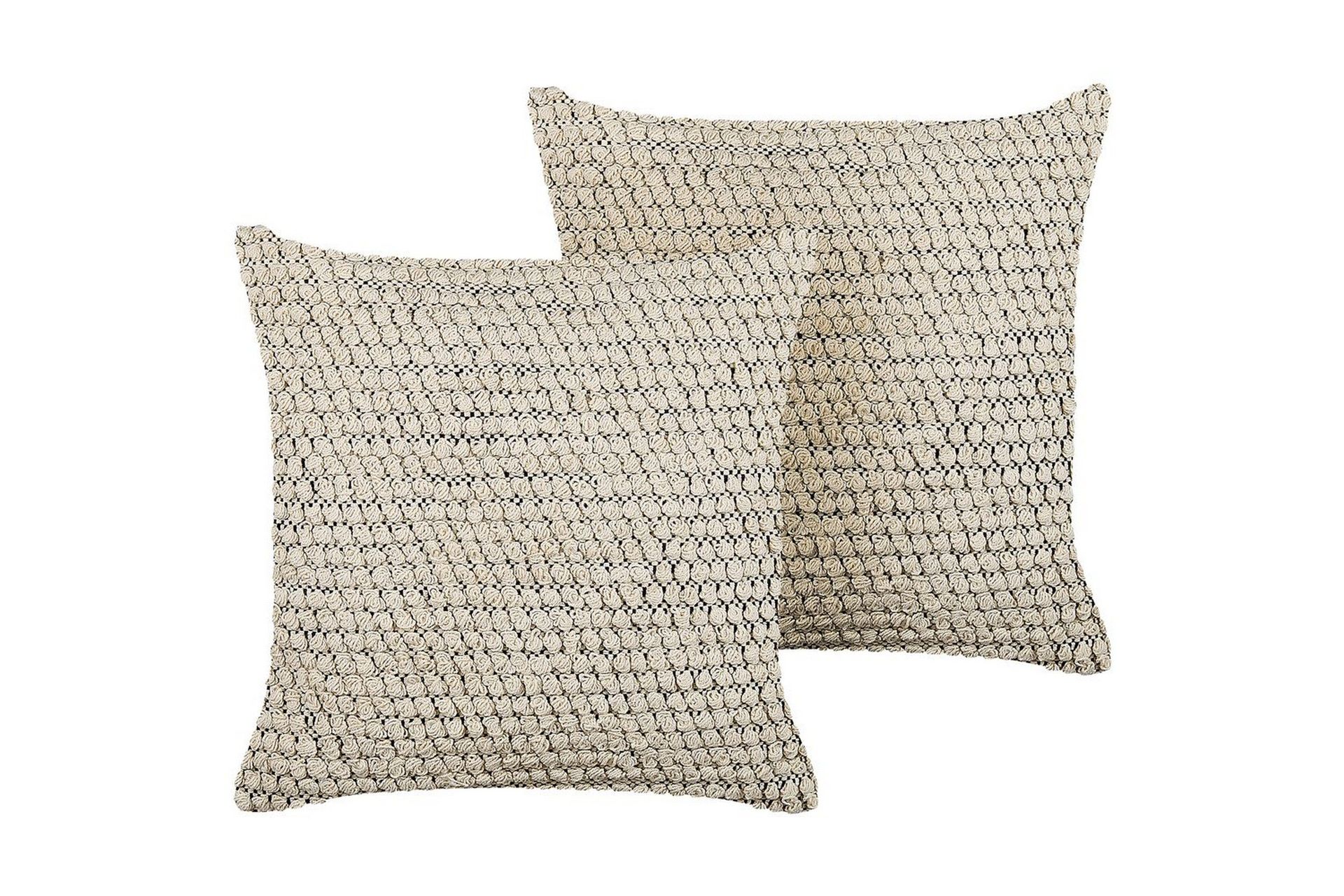 Prydnadskuddar Beige, Svart -