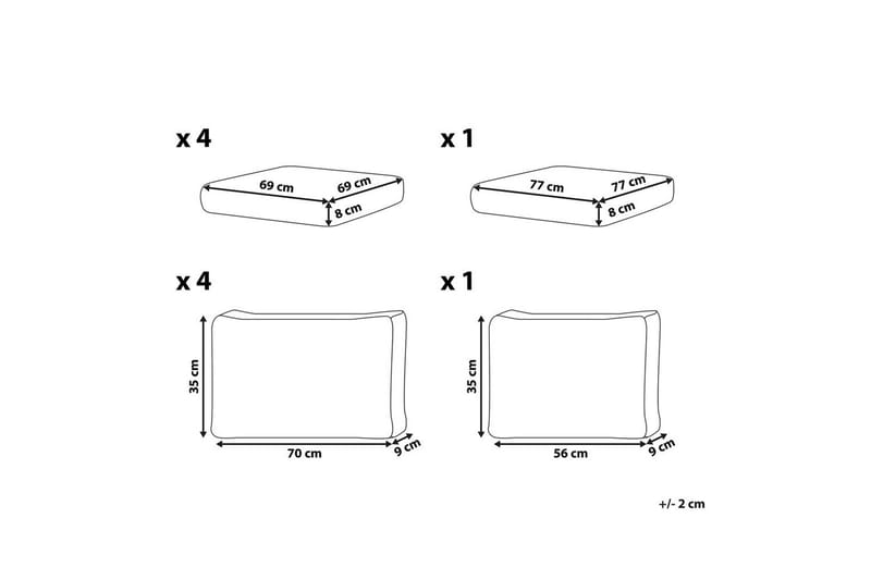 Putevar Messina Beige - Beige - Hagemøbler - Puter - Utendørstrekk
