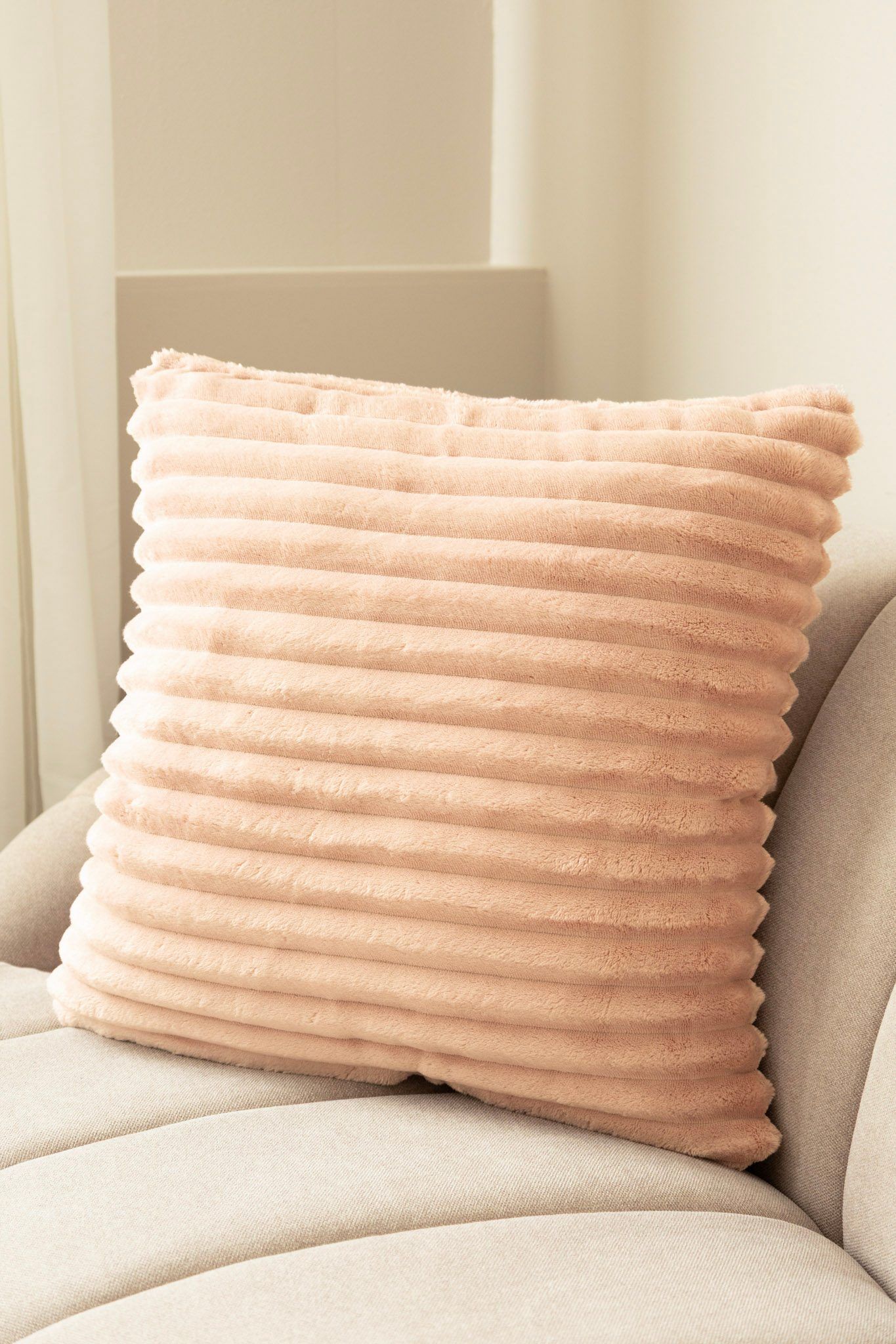 Pyntepute Stripe 50x50 cm - Støvet rosa