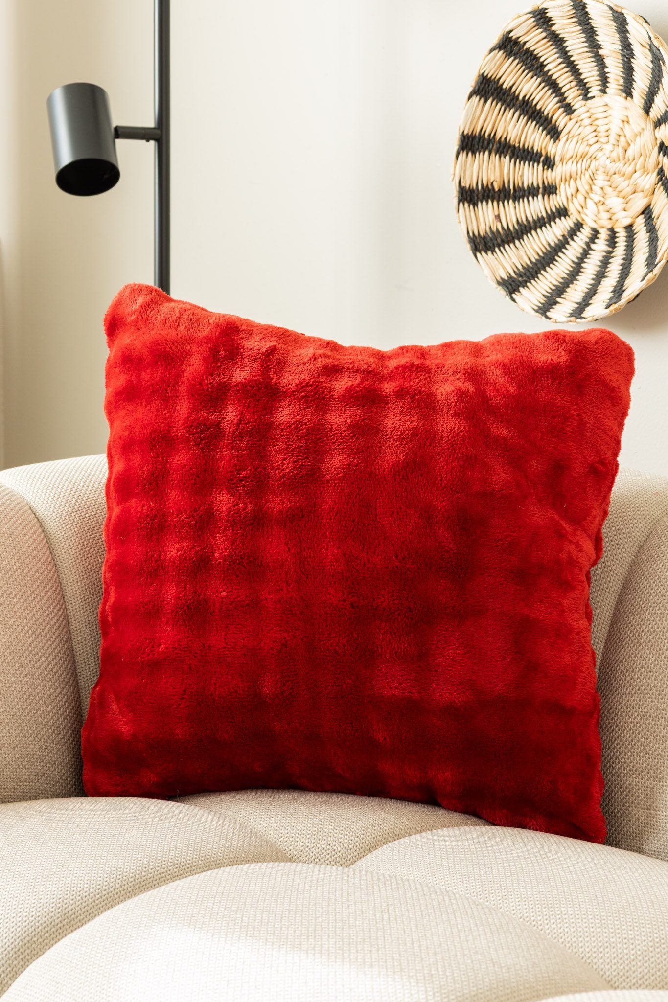 Pyntepute Pom Pom 50x50 cm - Rød