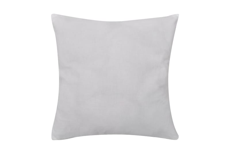 4 Hvite putetrekk, bomull 50 x 50 cm - Hvit - Tekstiler - Pute & pledd - Pynteputer