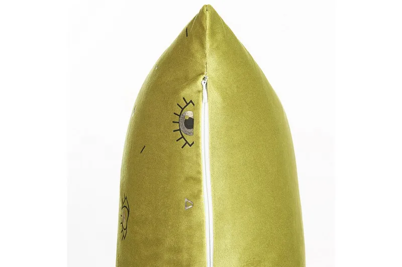 Pynteputer Aeonium sett av 2 Grønn/svart - Grønn/svart - Tekstiler - Pute & pledd - Pynteputer