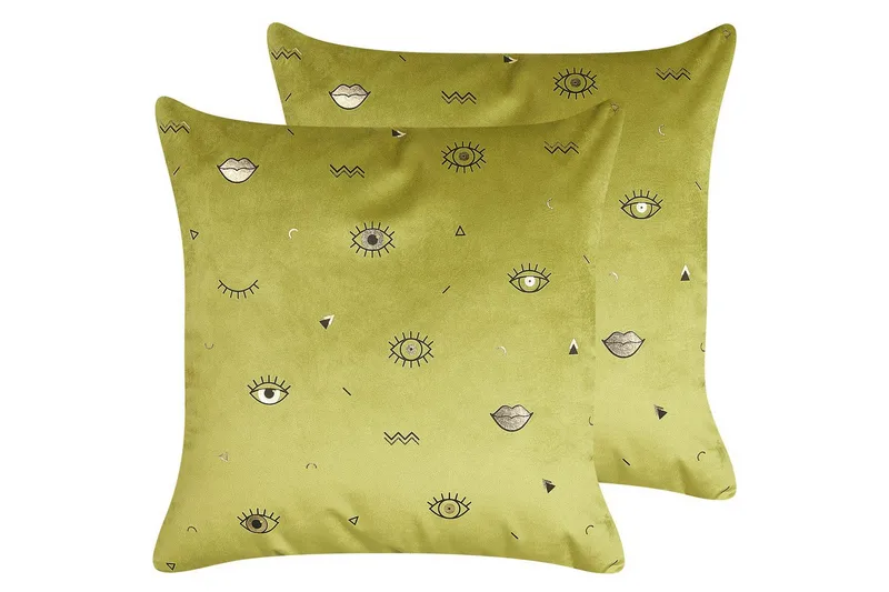 Pynteputer Aeonium sett av 2 Grønn/svart, Grønn/svart