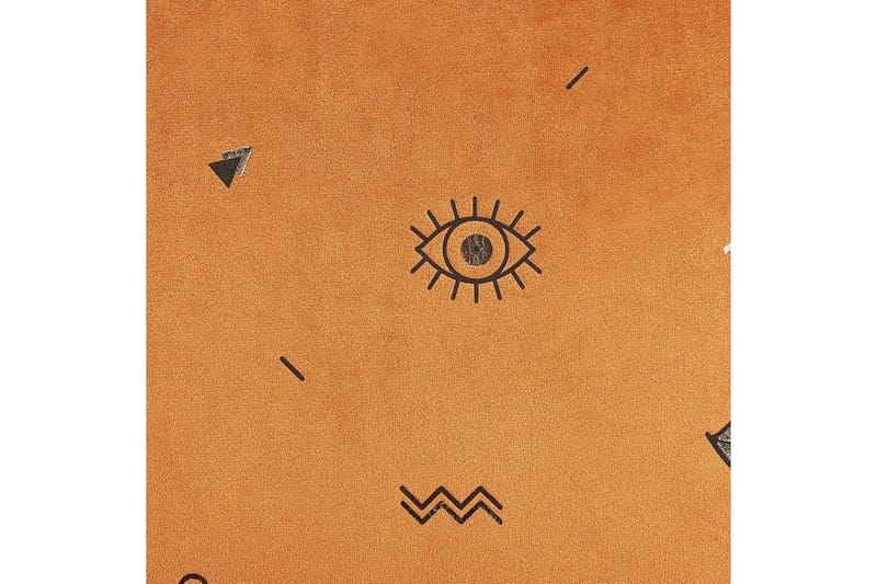 Pynteputer Aeonium sett av 2 Oransje/svart - Oransje/svart - Tekstiler - Pute & pledd - Pynteputer