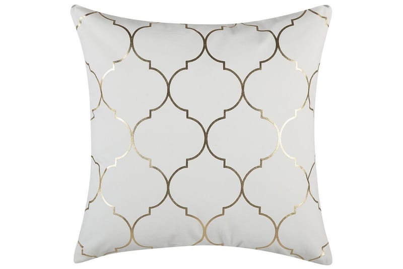 Pynteputer Alyssum sett på 2 Hvit/gull, Bomull - Hvit/gull, Bomull - Tekstiler - Pute & pledd - Hagepute