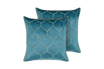 Pynteputer Alyssum sett på 2 Blå/gull, Fløyel